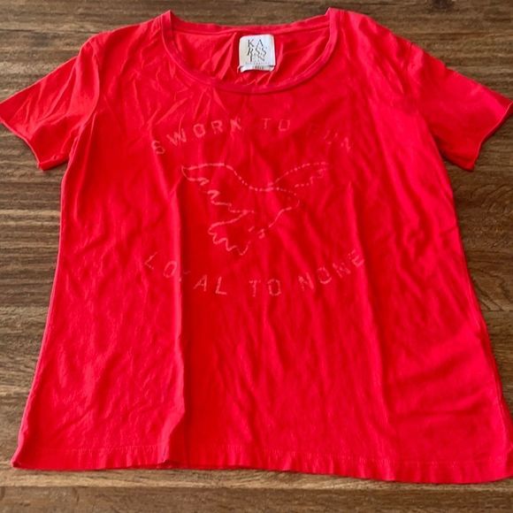 Zoe karrsen small red tee Euc sworn to fun loyal to none - Picture 1 of 5